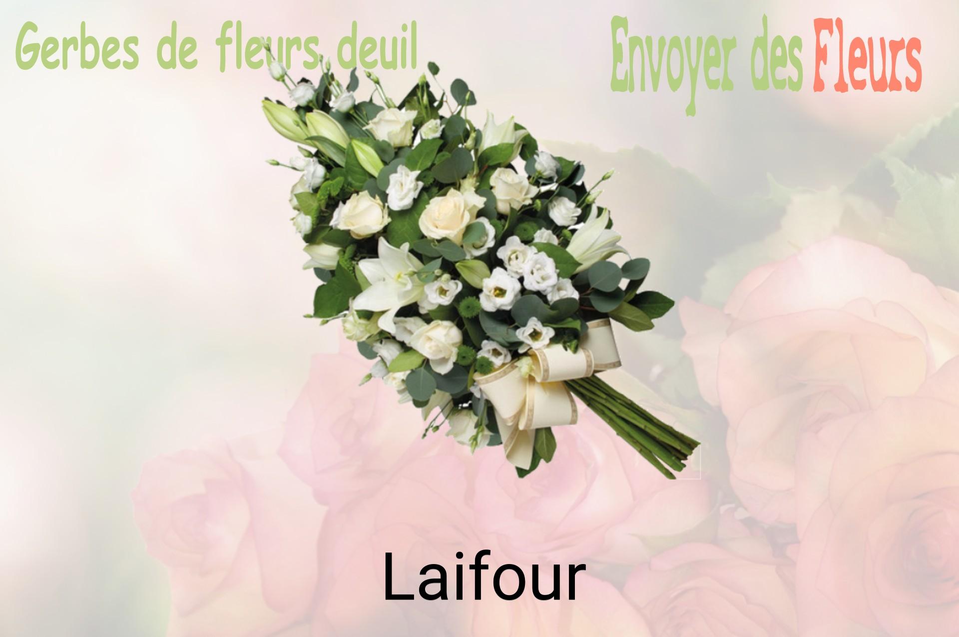Gerbe de fleurs de deuil livrée à Laifour